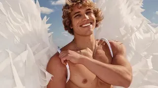 Owen Lindberg Strips into a Sexy Angel for Photographer Henry Jimenez Kerbox